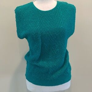 Vtg David Brett Teal Green Top